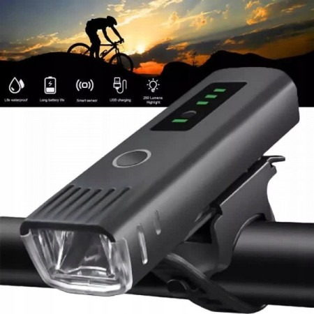Lampka rowerowa przednia Rockbros QD-250LM LED USB 250LM IPX6