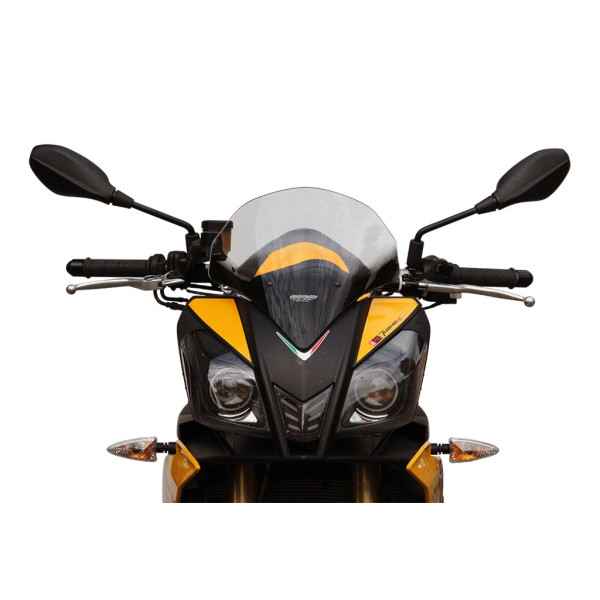 Szyba motocyklowa MRA APRILIA TUONO V4R, RK/TY, 2011-2014, forma SPM, przyciemniana