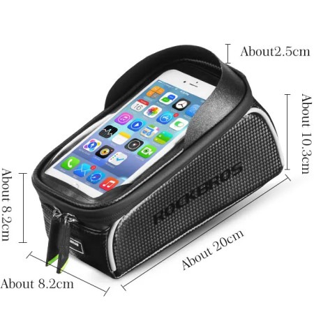 Uchwyt rowerowy na telefon torba na ramę Rockbros 017-3BK