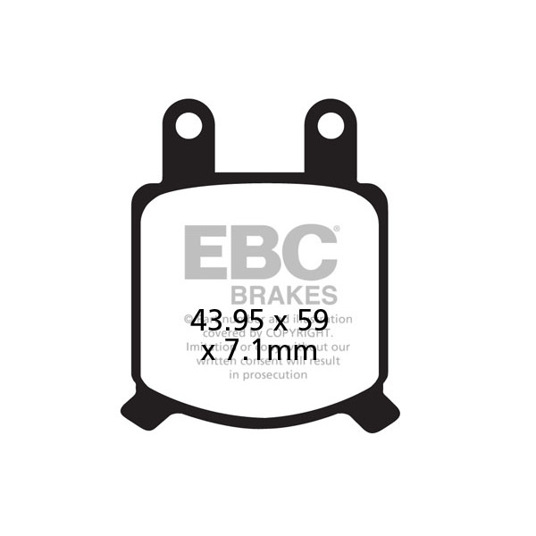 Klocki hamulcowe EBC FA076HH wzmacniane (kpl. na 1 tarcze)