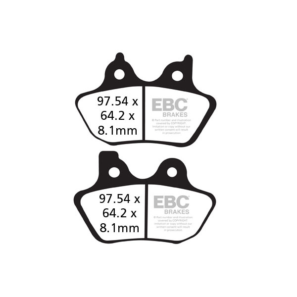 Klocki hamulcowe EBC FA400HH wzmacniane (kpl. na 1 tarcze)
