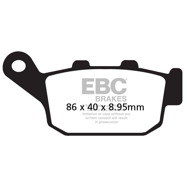 Klocki hamulcowe EBC FA496HH wzmacniane (kpl. na 1 tarcze)