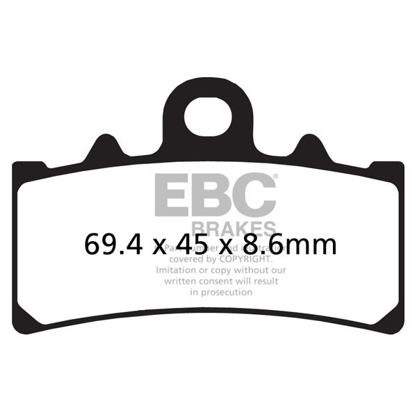 Klocki hamulcowe EBC FA606HH wzmacniane (kpl. na 1 tarcze)