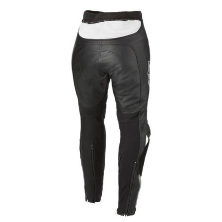Spodnie skórzane damskie BUSE Mille czarno-białe 102020