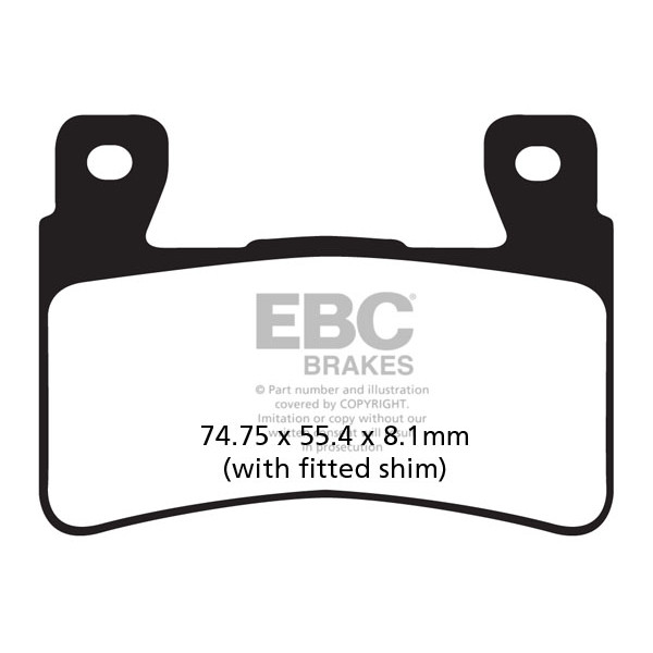 Klocki hamulcowe EBC EPFA265HH Extreme Pro (kpl. na 1 tarcze)