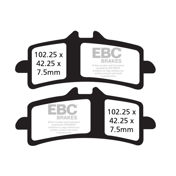 Klocki hamulcowe EBC EPFA447HH Extreme Pro (kpl. na 1 tarcze)