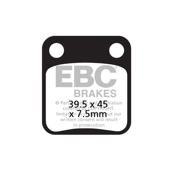 Klocki hamulcowe EBC SFAC054 skuterowe karbonowe (kpl. na 1 tarcze)