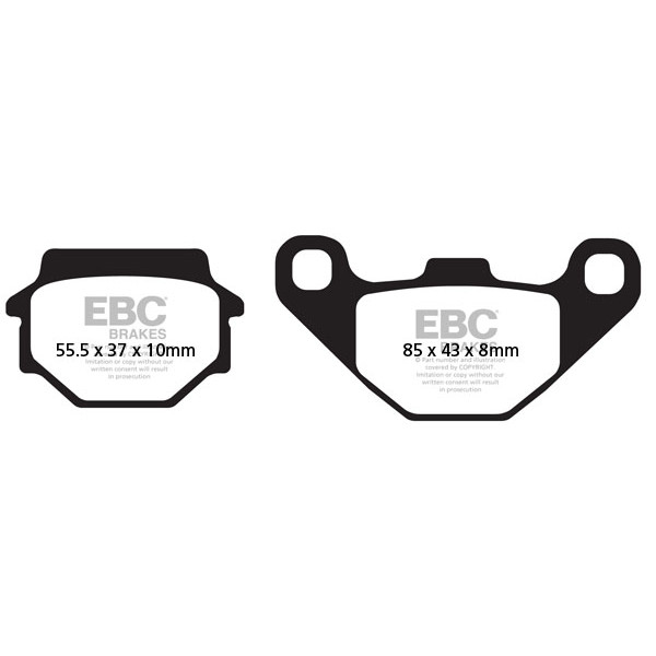 Klocki hamulcowe EBC SFAC067 skuterowe karbonowe (kpl. na 1 tarcze)