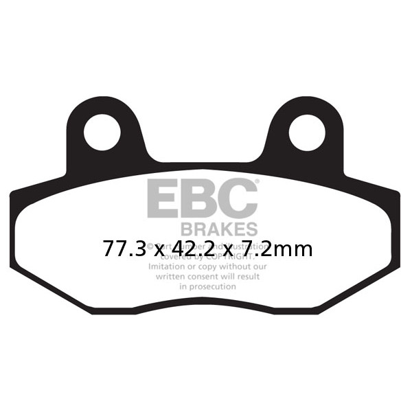 Klocki hamulcowe EBC SFAC086 skuterowe karbonowe (kpl. na 1 tarcze)