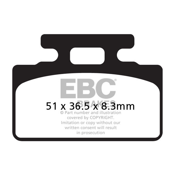 Klocki hamulcowe EBC SFAC151 skuterowe karbonowe (kpl. na 1 tarcze)