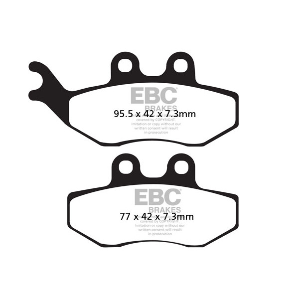 Klocki hamulcowe EBC SFAC194 skuterowe karbonowe (kpl. na 1 tarcze)
