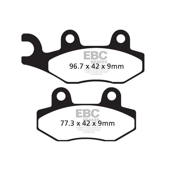 Klocki hamulcowe EBC SFAC228 skuterowe karbonowe (kpl. na 1 tarcze)