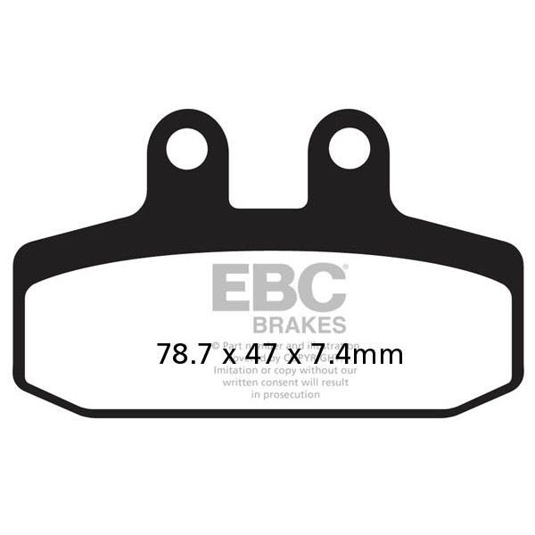 Klocki hamulcowe EBC SFAC256 skuterowe karbonowe (kpl. na 1 tarcze)