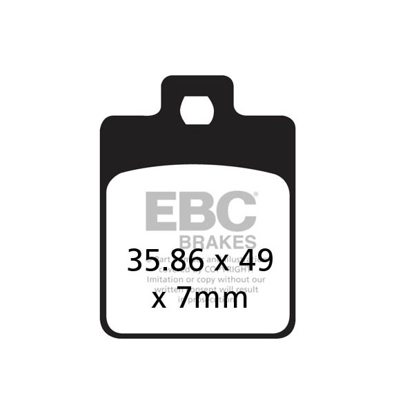 Klocki hamulcowe EBC SFAC260 skuterowe karbonowe (kpl. na 1 tarcze)