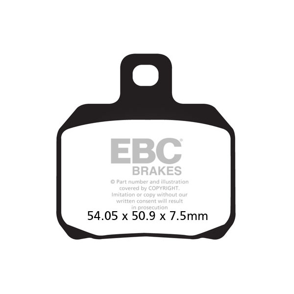 Klocki hamulcowe EBC SFAC266 skuterowe karbonowe (kpl. na 1 tarcze)