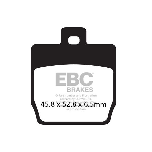 Klocki hamulcowe EBC SFAC268 skuterowe karbonowe (kpl. na 1 tarcze)