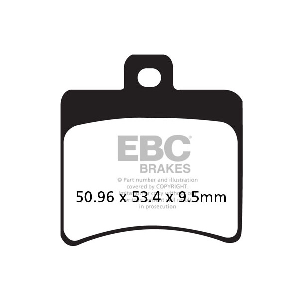 Klocki hamulcowe EBC SFAC298 skuterowe karbonowe (kpl. na 1 tarcze)