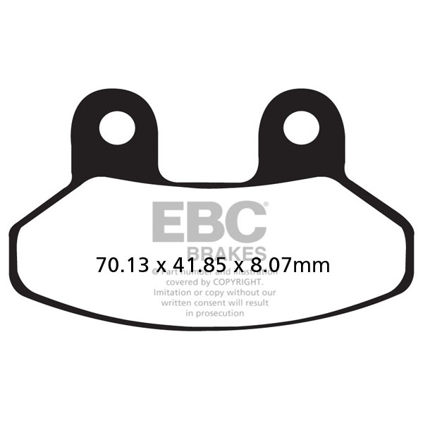 Klocki hamulcowe EBC SFAC306 skuterowe karbonowe (kpl. na 1 tarcze)