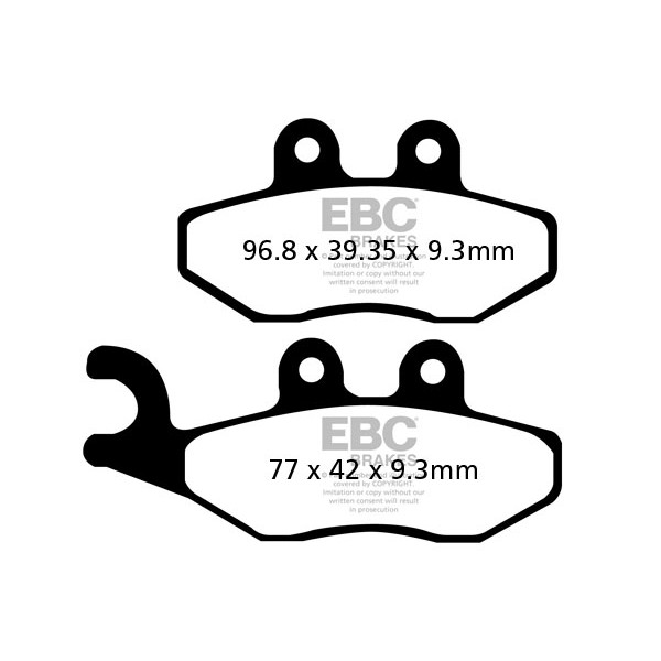 Klocki hamulcowe EBC SFAC353 skuterowe karbonowe (kpl. na 1 tarcze)