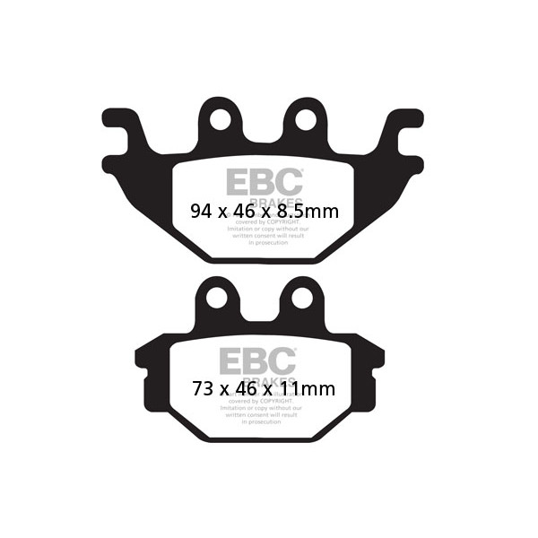 Klocki hamulcowe EBC SFAC377 skuterowe karbonowe (kpl. na 1 tarcze)