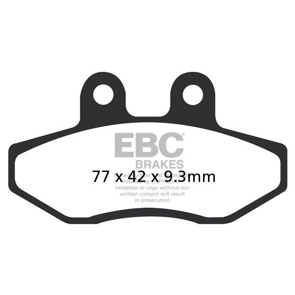 Klocki hamulcowe EBC SFAC393 skuterowe karbonowe (kpl. na 1 tarcze)