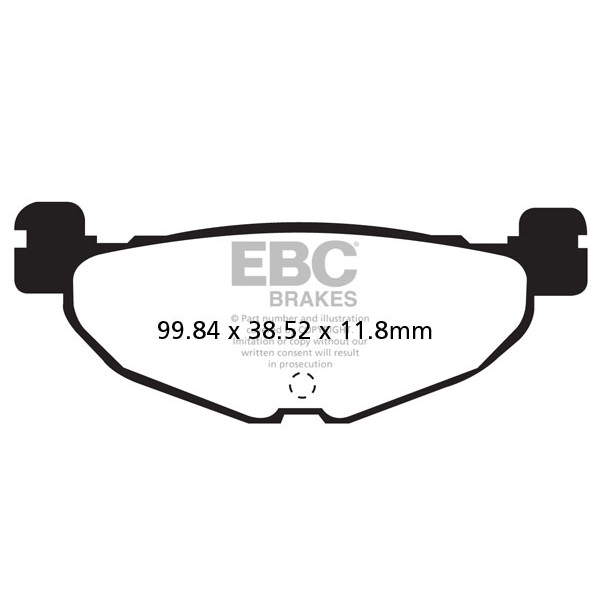 Klocki hamulcowe EBC SFAC408 skuterowe karbonowe (kpl. na 1 tarcze)