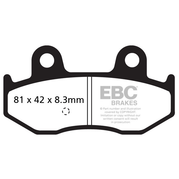 Klocki hamulcowe EBC SFAC411 skuterowe karbonowe (kpl. na 1 tarcze)