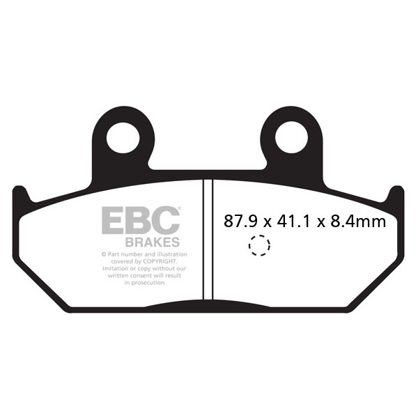 Klocki hamulcowe EBC SFAC412 skuterowe karbonowe (kpl. na 1 tarcze)