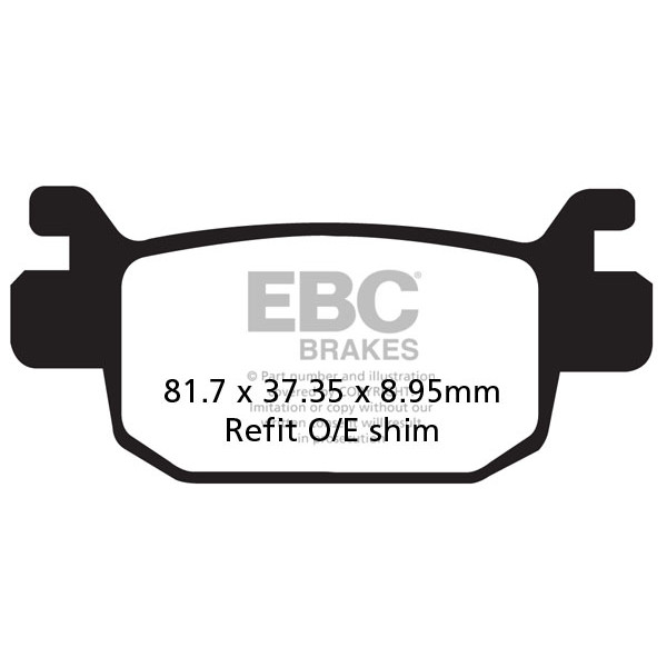 Klocki hamulcowe EBC SFAC415 skuterowe karbonowe (kpl. na 1 tarcze)