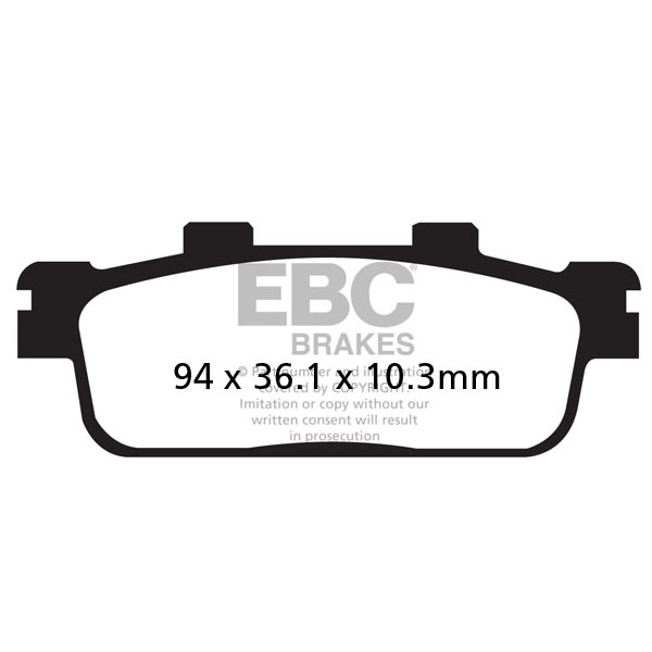 Klocki hamulcowe EBC SFAC427 skuterowe karbonowe (kpl. na 1 tarcze)