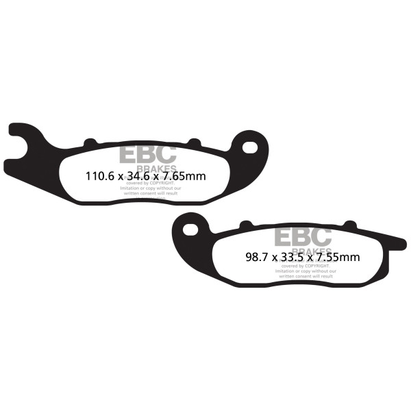 Klocki hamulcowe EBC SFAC693 skuterowe karbonowe (kpl. na 1 tarcze)