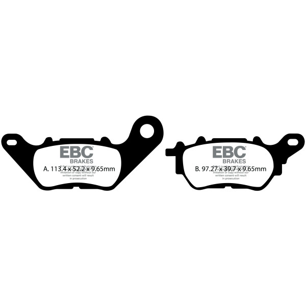 Klocki hamulcowe EBC SFAC706 skuterowe karbonowe (kpl. na 1 tarcze)