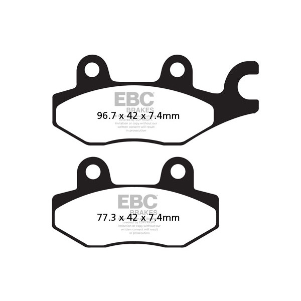Klocki hamulcowe EBC SFAC165 skuterowe karbonowe (kpl. na 1 tarcze)