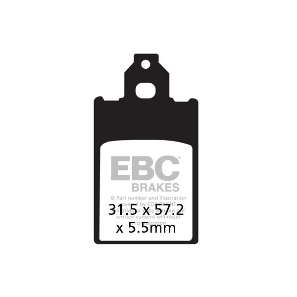 Klocki hamulcowe EBC SFA116 skuterowe (kpl. na 1 tarcze)