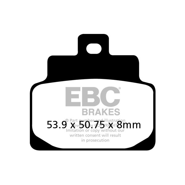 Klocki hamulcowe EBC SFA301 skuterowe (kpl. na 1 tarcze)