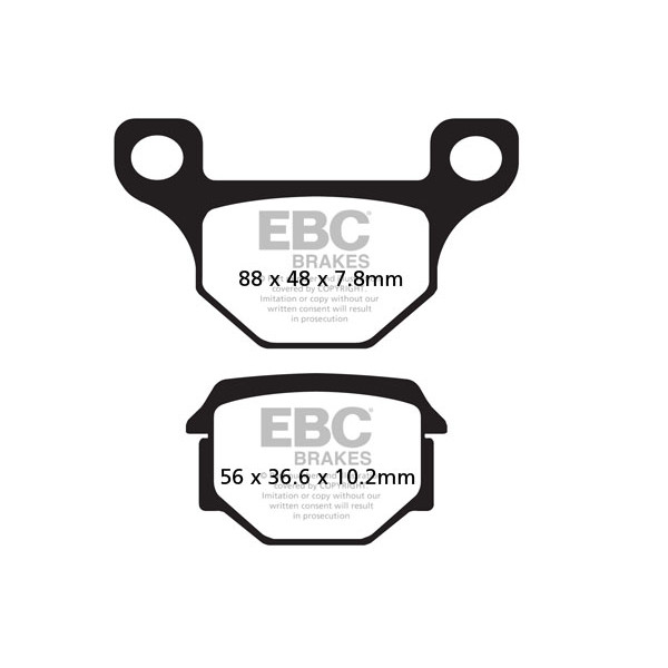 Klocki hamulcowe EBC SFA093 skuterowe (kpl. na 1 tarcze)