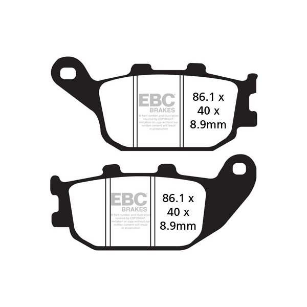 Klocki hamulcowe EBC SFA358 skuterowe (kpl. na 1 tarcze)