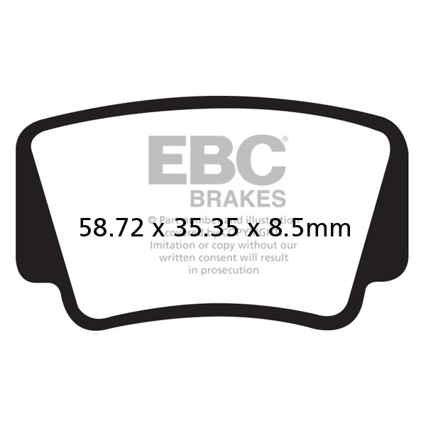 Klocki hamulcowe EBC FA463R (kpl. na 1 tarcze) (odpowiednik PROX 37.227102)