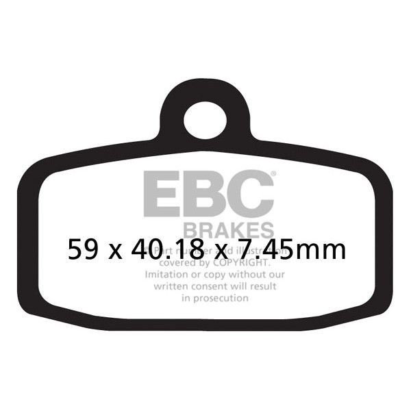 Klocki hamulcowe EBC FA612R (kpl. na 1 tarcze) (odpowiednik PROX 37.160202)
