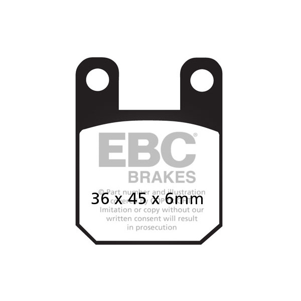 Klocki hamulcowe EBC FA115R (kpl. na 1 tarcze) (odpowiednik PROX 37.102102)