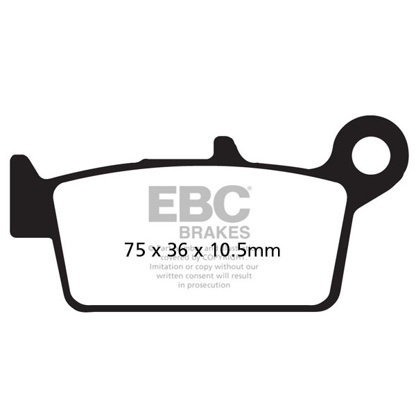 Klocki hamulcowe EBC FA131R (kpl. na 1 tarcze) (odpowiednik PROX 37.207102)