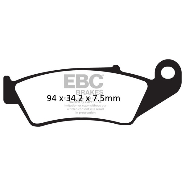 Klocki hamulcowe EBC FA185R (kpl. na 1 tarcze) (odpowiednik PROX 37.103202)