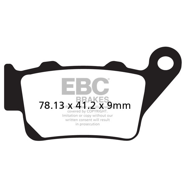 Klocki hamulcowe EBC FA208R (kpl. na 1 tarcze) (odpowiednik PROX 37.204202)