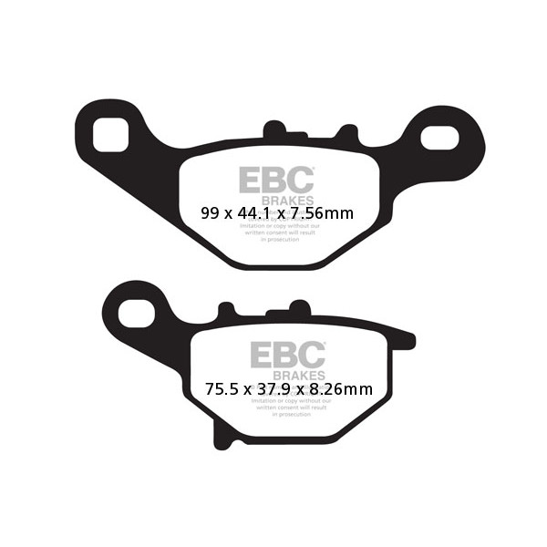 Klocki hamulcowe EBC FA230R (kpl. na 1 tarcze) (odpowiednik PROX 37.105202)