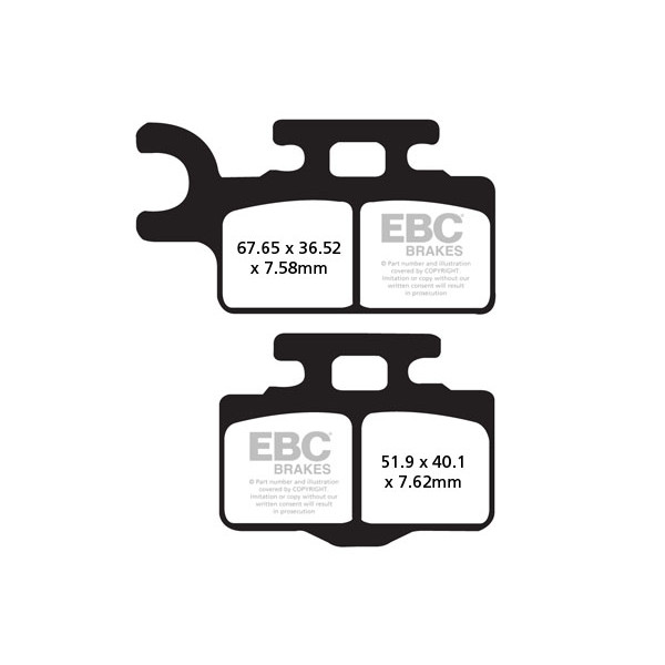 Klocki hamulcowe EBC FA302R (kpl. na 1 tarcze) (odpowiednik PROX 37.107202)
