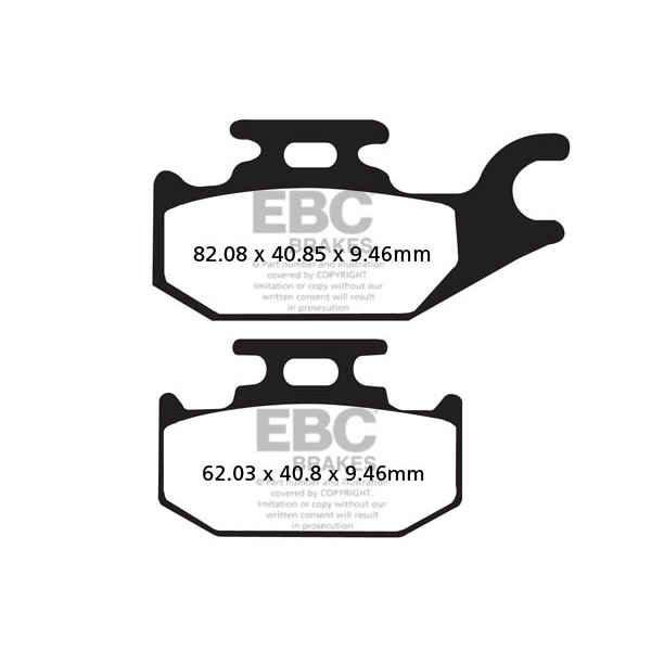 Klocki hamulcowe EBC FA307R (kpl. na 1 tarcze)