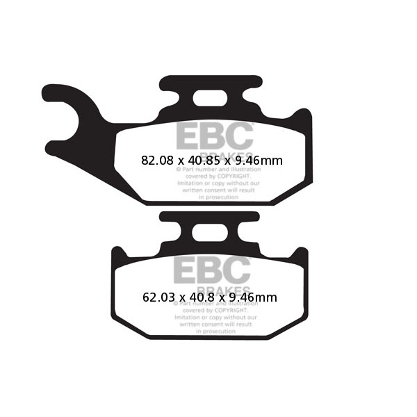 Klocki hamulcowe EBC FA317R (kpl. na 1 tarcze)