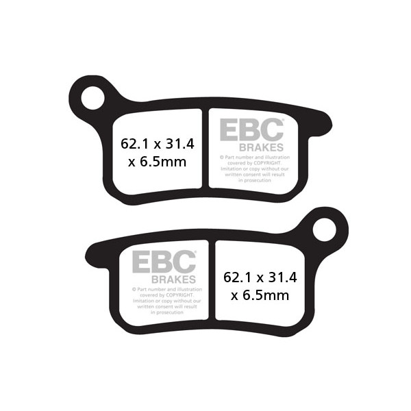 Klocki hamulcowe EBC FA357R (kpl. na 1 tarcze) (odpowiednik PROX 37.109202)