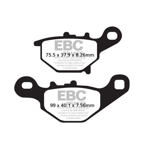 Klocki hamulcowe EBC FA401R (kpl. na 1 tarcze) (odpowiednik PROX 37.204502)