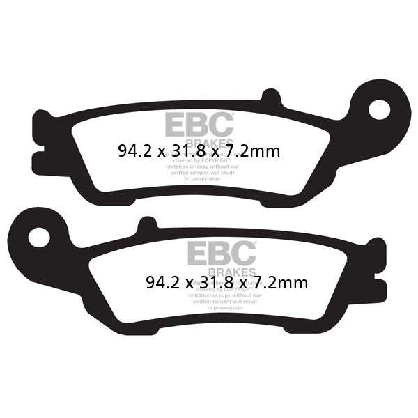 Klocki hamulcowe EBC FA450R (kpl. na 1 tarcze) (odpowiednik PROX 37.105802)